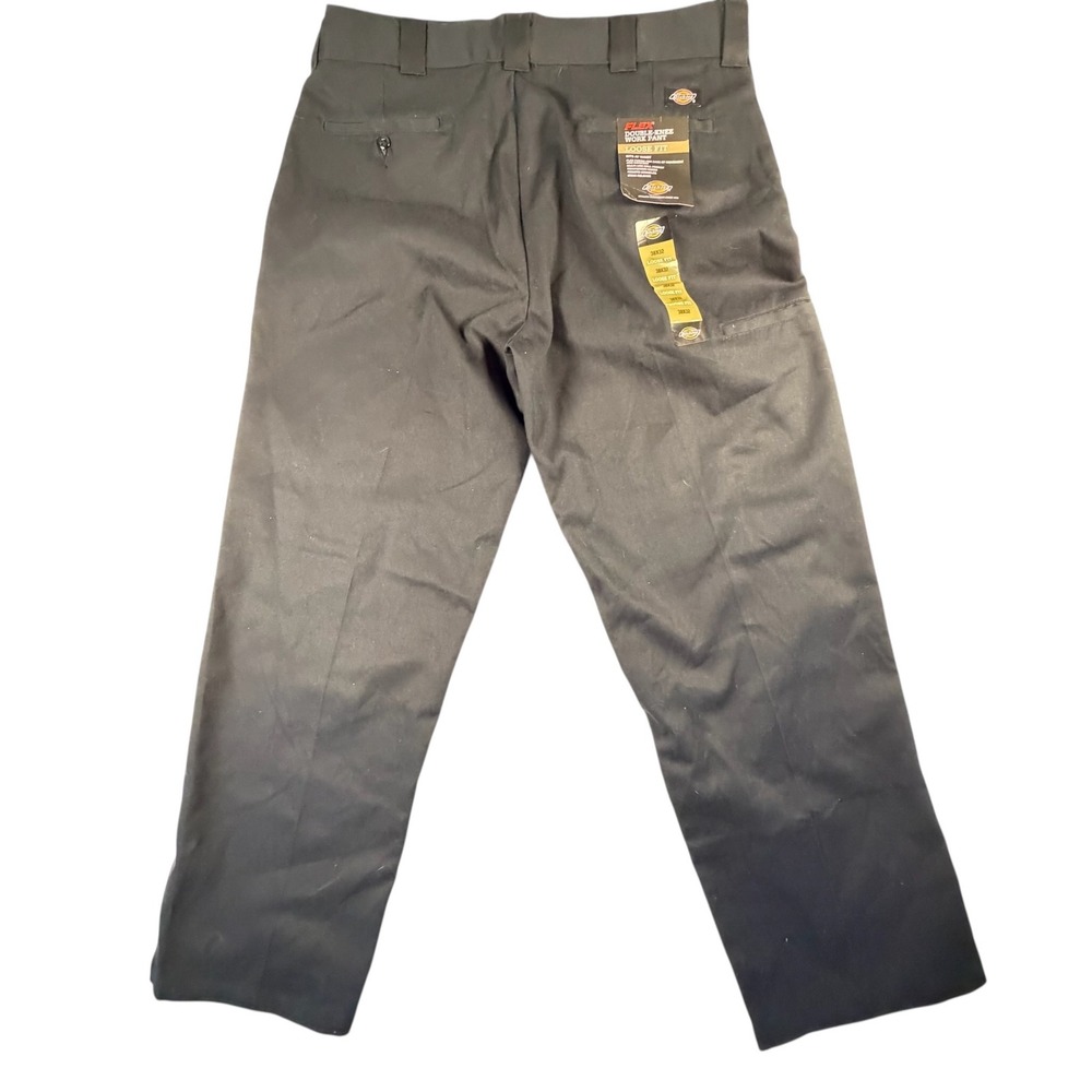 Dickies Double Knee Work Pants Men 38x32 Black New Flex Loose Fit 85283FBK